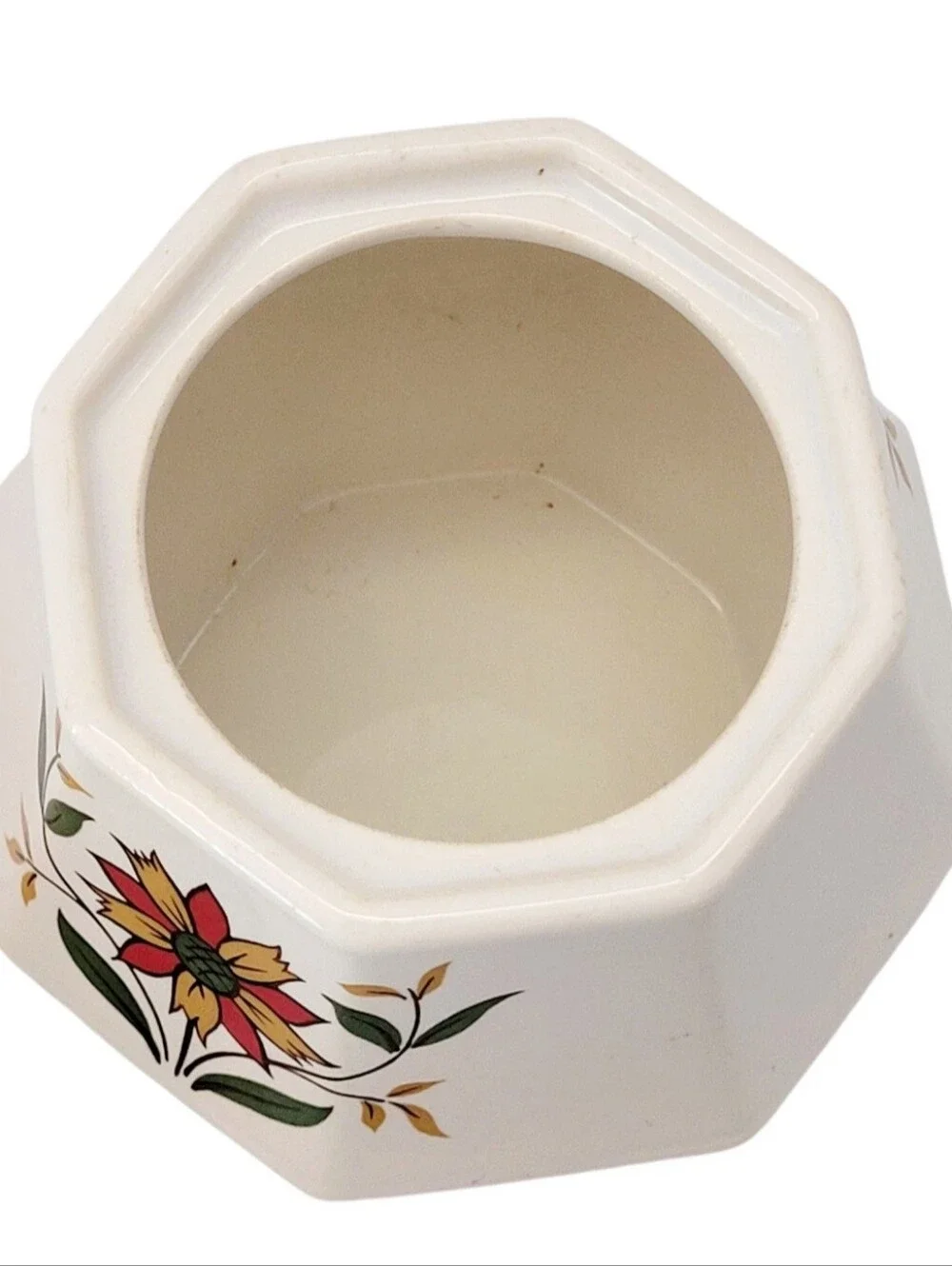 (Lot Of 5) Homer Laughlin Bayberry Floral Ironstone Pieces Sugar Bowl/Lid / Cups